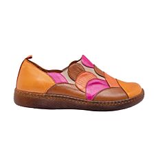 GEMINI Schlupfschuh aus weichem Anilinleder orange