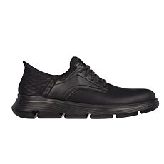 Chaussure SKECHERS SLIP INS pour hommes en cuir lisse noir