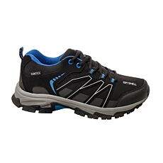 Chaussure de course et de randonnée avec membrane Tex pour dames et hommes noir-bleu