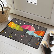 Paillasson Raindance au motif de parapluies, 50x75 cm