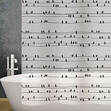 Rideau de douche diaqua Birds, en PEVA