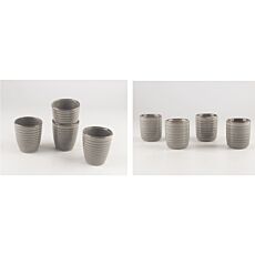 Lot de tasses Pruna gris-brun