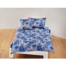 Bettwäsche mit blauem Blumenprint
