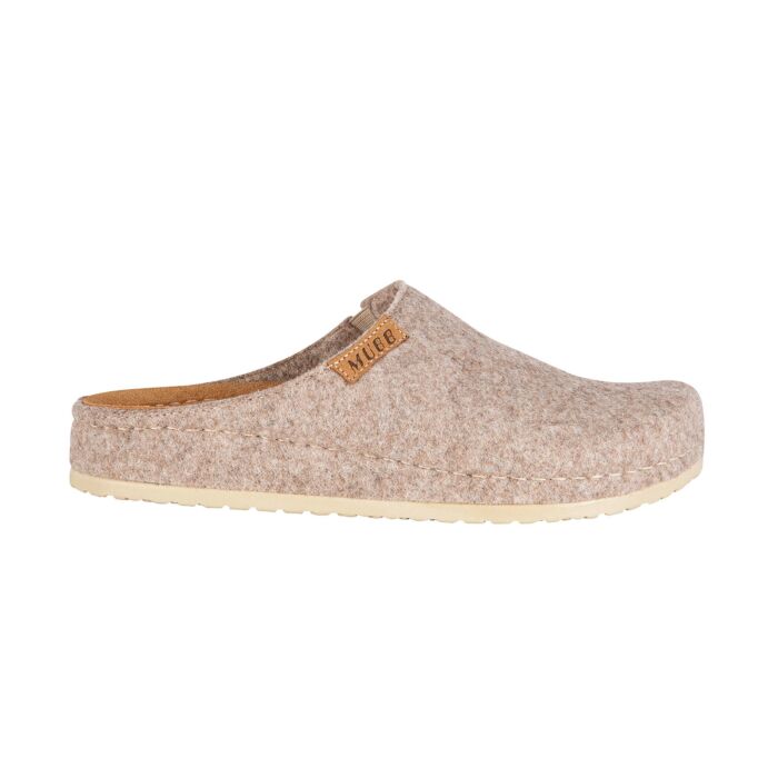 Mubb Damen Hausschuh aus echtem Wollfilz beige