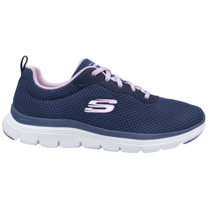 Skechers Flex Appeal 4.0 Schnürschuh für Damen blau-pink