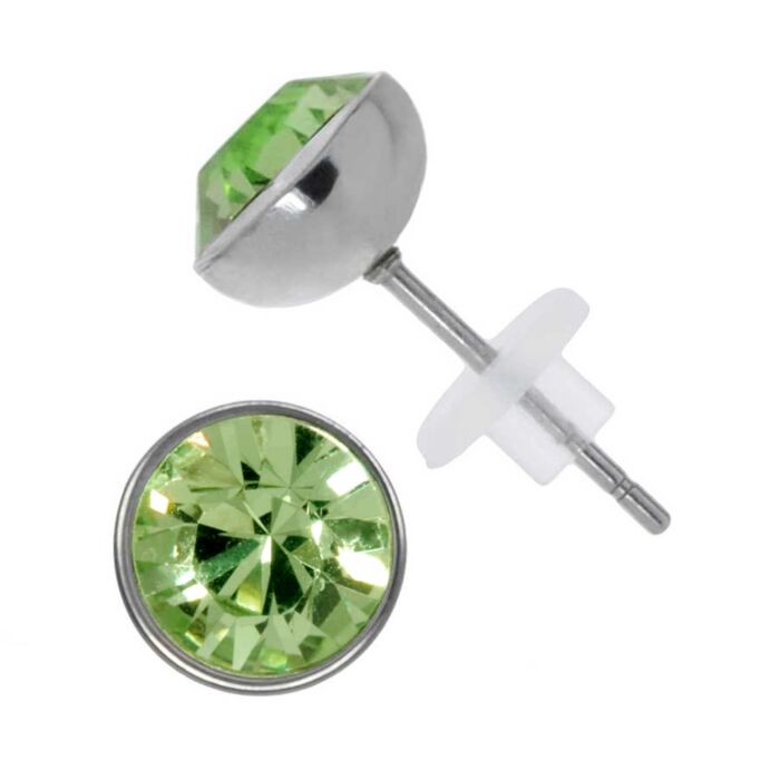 Image of Ohrstecker mit Swarovski-Kristall, 7 mm, grün bei Lehner Versand Schweiz